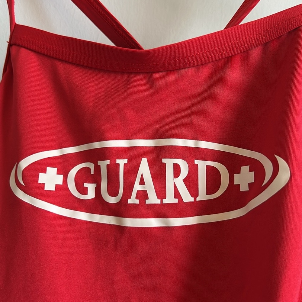 NWT RISE AQUATICS POLY F-H2 BACK ONE-PIECE SWIMSUIT, RED 32 - Picture 2 of 7